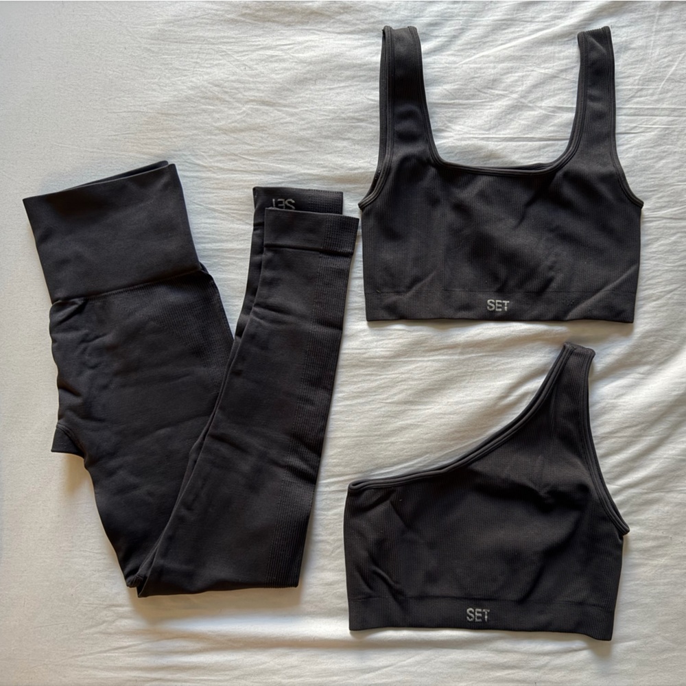 Set Active Sculptflex Leggings, Bras, and Biker Shorts - Concrete Jungle